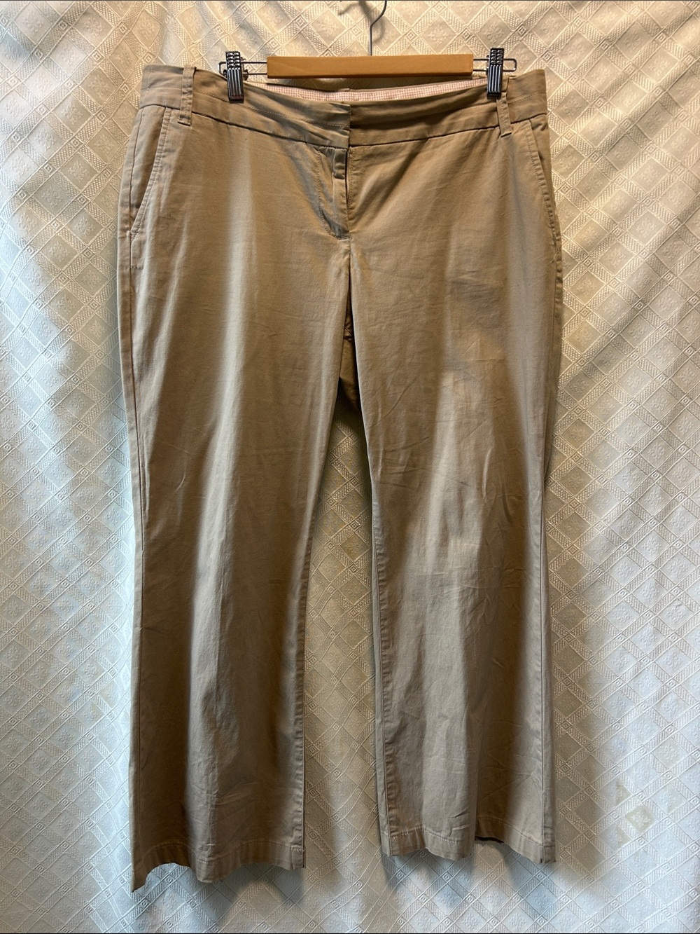 J. Crew Size 14 Women’s Wide Leg Pants Stretch City Fit Khaki